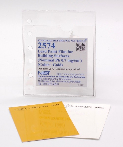 SRM 2574  建筑表面鉛涂料(標稱鉛0.7毫克/厘米)2)(顏色：黃金)