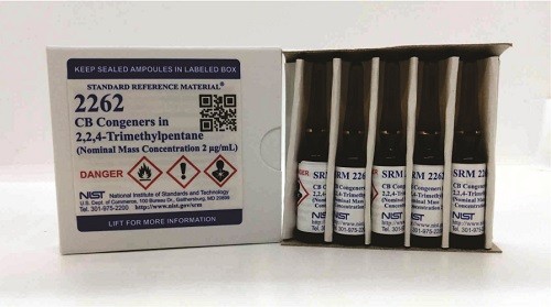 SRM 2262  2，2，4-三甲基戊烷中的氯化聯苯同系物標準品(標稱質量濃度為2μg/mL)